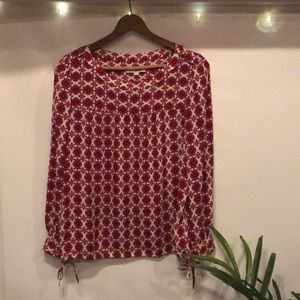 Red Floral blouse